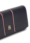 Tommy Hilfiger Large Icon Signature Flap Wallet, Navy