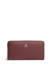 Tommy Hilfiger Large Icon Zip Around Wallet, Burgundy