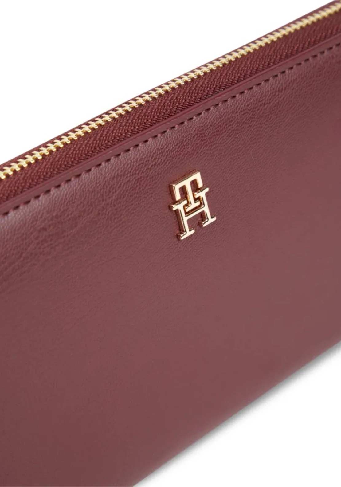 Tommy Hilfiger Large Icon Zip Around Wallet, Burgundy