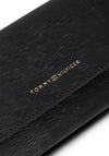 Tommy Hilfiger Large Textured Flap Wallet, Black
