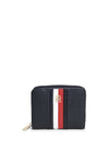 Tommy Hilfiger Medium Global Stripe Zip Around Wallet, Navy