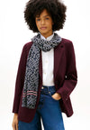 Tommy Hilfiger Monogram Cotton Blend Scarf, Navy