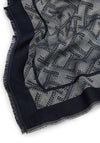 Tommy Hilfiger Monogram Jacquard Scarf, Navy