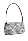 Tommy Hilfiger Monogram Jacquard Convertible Shoulder Bag, Navy