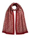 Tommy Hilfiger Monogram Jacquard Scarf, Red