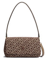 Tommy Hilfiger Monogram Jacquard Convertible Shoulder Bag, Brown