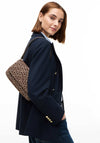 Tommy Hilfiger Monogram Jacquard Convertible Shoulder Bag, Brown