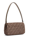Tommy Hilfiger Monogram Jacquard Convertible Shoulder Bag, Brown