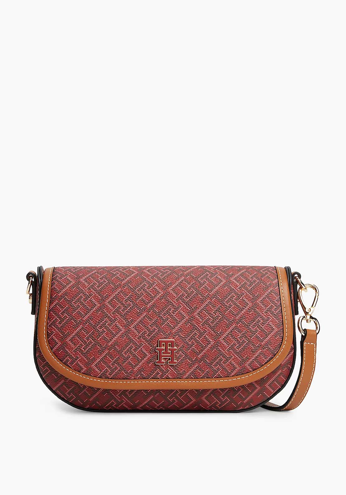 Tommy Hilfiger Monoplay Crossbody Saddle Bag, Red