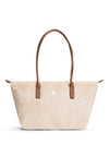 Tommy Hilfiger Popette Faux Fur Elongated Tote Bag, Beige
