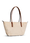 Tommy Hilfiger Popette Faux Fur Elongated Tote Bag, Beige