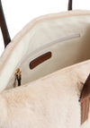 Tommy Hilfiger Popette Faux Fur Elongated Tote Bag, Beige