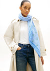 Tommy Hilfiger Pure Linen Striped Square Scarf, Blue
