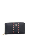 Tommy Hilfiger Icon Signature Tape Zip-Around Wallet, Navy