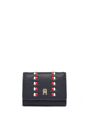 Tommy Hilfiger Icon TH Monogram Trifold Wallet, Navy