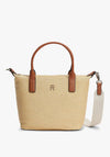 Tommy Hilfiger Raffia Crossbody Tote Bag, Beige