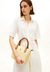 Tommy Hilfiger Raffia Crossbody Tote Bag, Beige