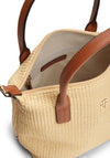 Tommy Hilfiger Raffia Crossbody Tote Bag, Beige