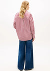 Tommy Hilfiger Classic Oversized Fit Poplin Shirt, Wine and White