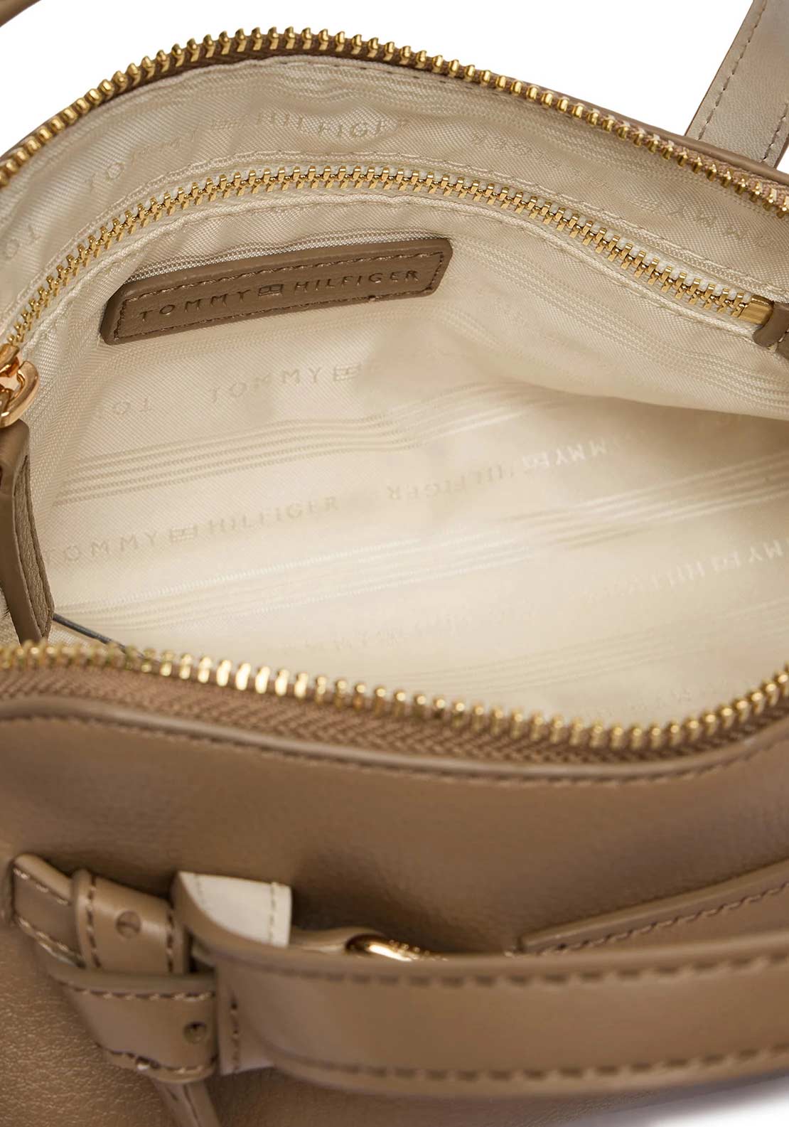 Tommy Hilfiger Small Buckle Detail Grab Bag, Beige