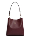 Tommy Hilfiger Textured Medium Shoulder Bag, Burgundy