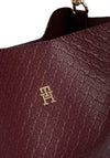 Tommy Hilfiger Textured Medium Shoulder Bag, Burgundy