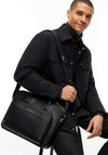 Tommy Hilfiger Textured Slim Laptop Bag, Black