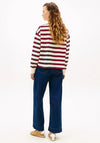 Tommy Hilfiger Relaxed Fit Stripe Long Sleeve Polo Shirt, Cream