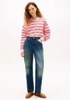 Tommy Hilfiger Relaxed Fit Striped Polo Shirt, Pink