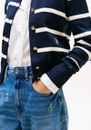 Tommy Hilfiger Premium Knit Gold-Tone Button Cardigan, Navy