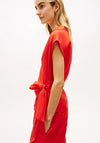 Tommy Hilfiger Wrap Knot Sleeveless Blouse, Red