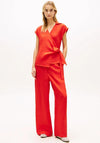 Tommy Hilfiger Wrap Knot Sleeveless Blouse, Red