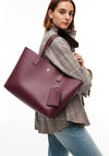 Tommy Hilfiger Textured Large Tote Bag, Wine
