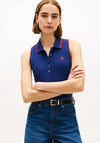 Tommy Hilfiger 1985 Slim Fit Pique Sleeveless Polo Shirt, Navy
