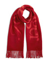 Tommy Hilfiger Wool Woven Logo Scarf, Red