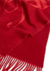 Tommy Hilfiger Wool Woven Logo Scarf, Red