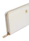 Tommy Hilfiger Large Icon Debossed Zip Around Wallet, White