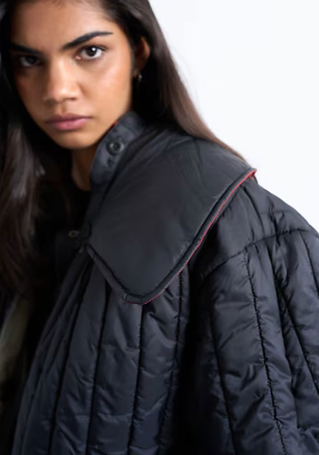 TOPSHOP Elly Reversible Padded Jacket, Green