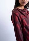 TOPSHOP Sina Floral Mini Dress, Burgundy