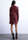 TOPSHOP Sina Floral Mini Dress, Burgundy
