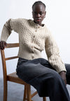 TOPSHOP Mira Cable Knit Cardigan, Beige