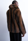 TOPSHOP Emma Faux Fur Jacket, Brown