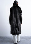 TOPSHOP Freja Faux Fur Long Coat, Chocolate Brown
