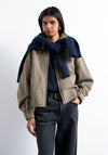 TOPSHOP Kitty Italian Collar Jacket, Beige