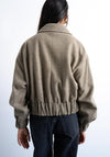 TOPSHOP Kitty Italian Collar Jacket, Beige