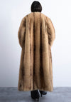 TOPSHOP Klara Faux Fur Long Coat, Beige