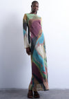 TOPSHOP Sofie Printed Long Sleeve Dress, Multi