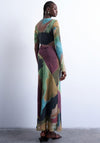 TOPSHOP Sofie Printed Long Sleeve Dress, Multi