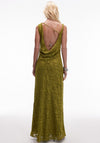 TOPSHOP Lulu Jacquard Twist Midi Dress, Green