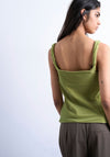 TOPSHOP Nina Cowl Neck Cami, Green